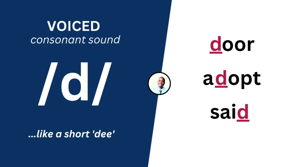 Voiced consonant sound /d/