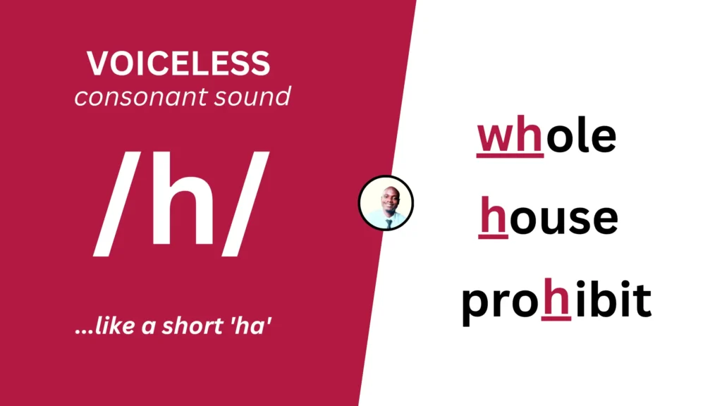 Voiceless consonant sound /h/