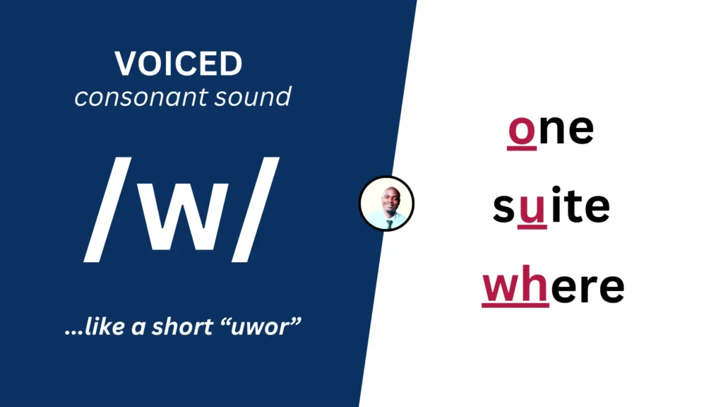Voiced consonant sound /w/